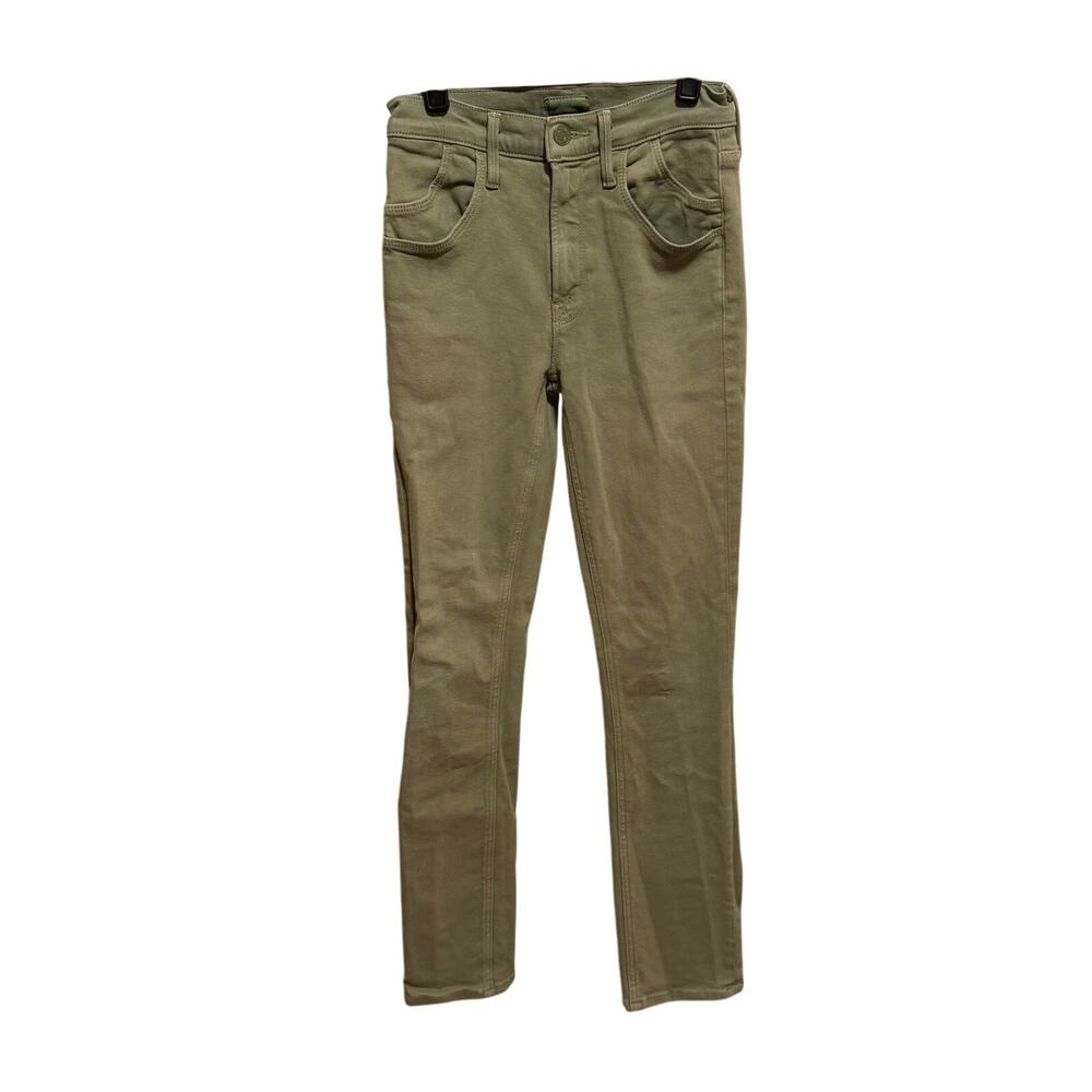 Mother The Stash Mid Rise Dazzler Ankle Jeans Green Size 24 Second Chance USA